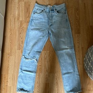 AGOLDE Riley high rise crop